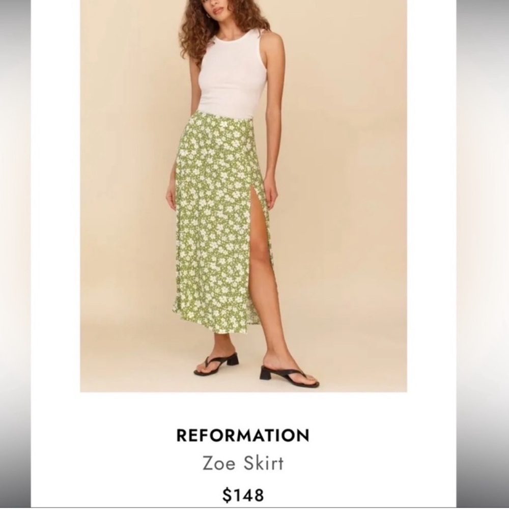 Nwt midi reformation zoe skirt - Picture 8 of 10